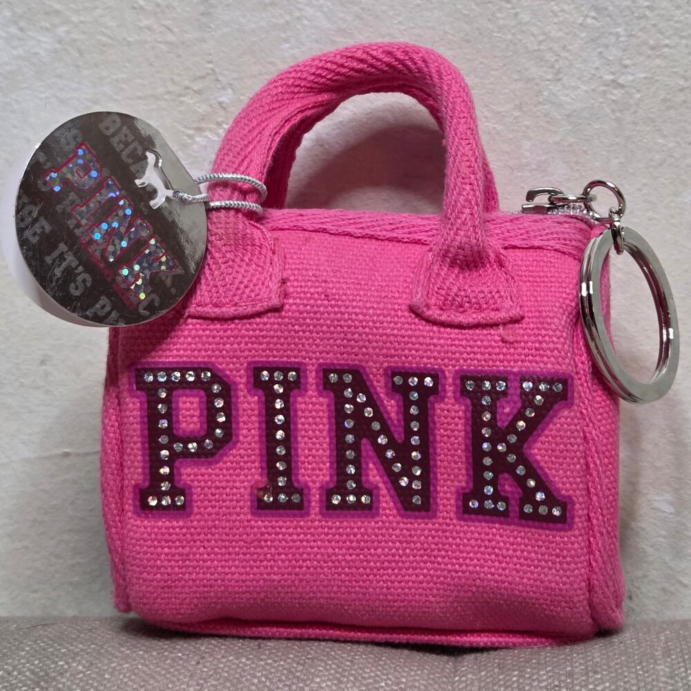 VTG RARE Victoria's Secret VS PINK Mini Y2K Keychain Coin Purse Bag Charm✨️NWT✨️